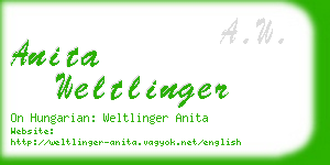 anita weltlinger business card